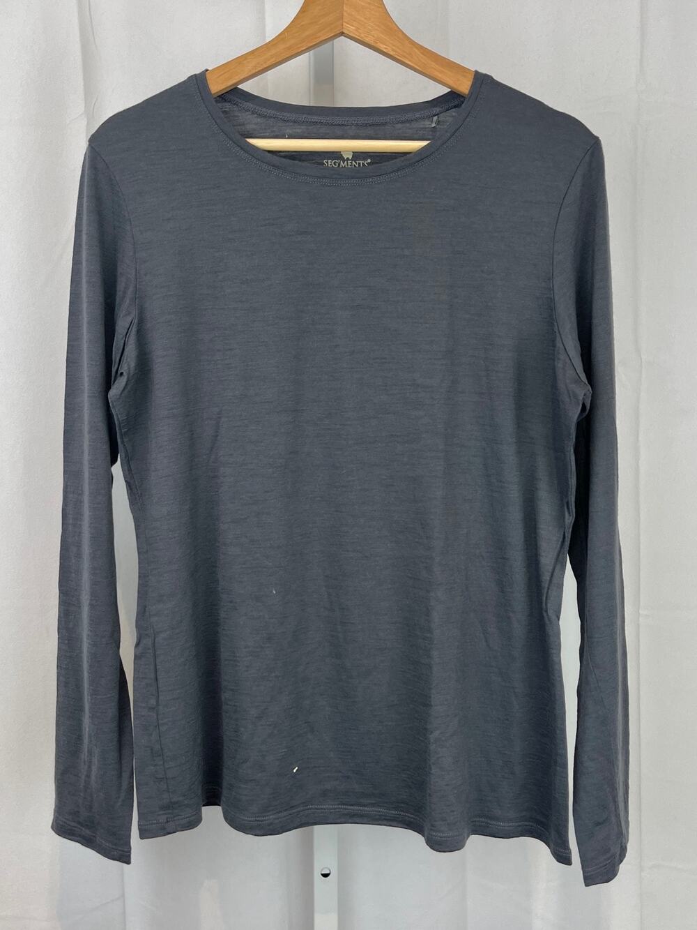 SEGMENTS Seg'ments Merino Wool Long Sleeve Top Base Layer Gray Size L